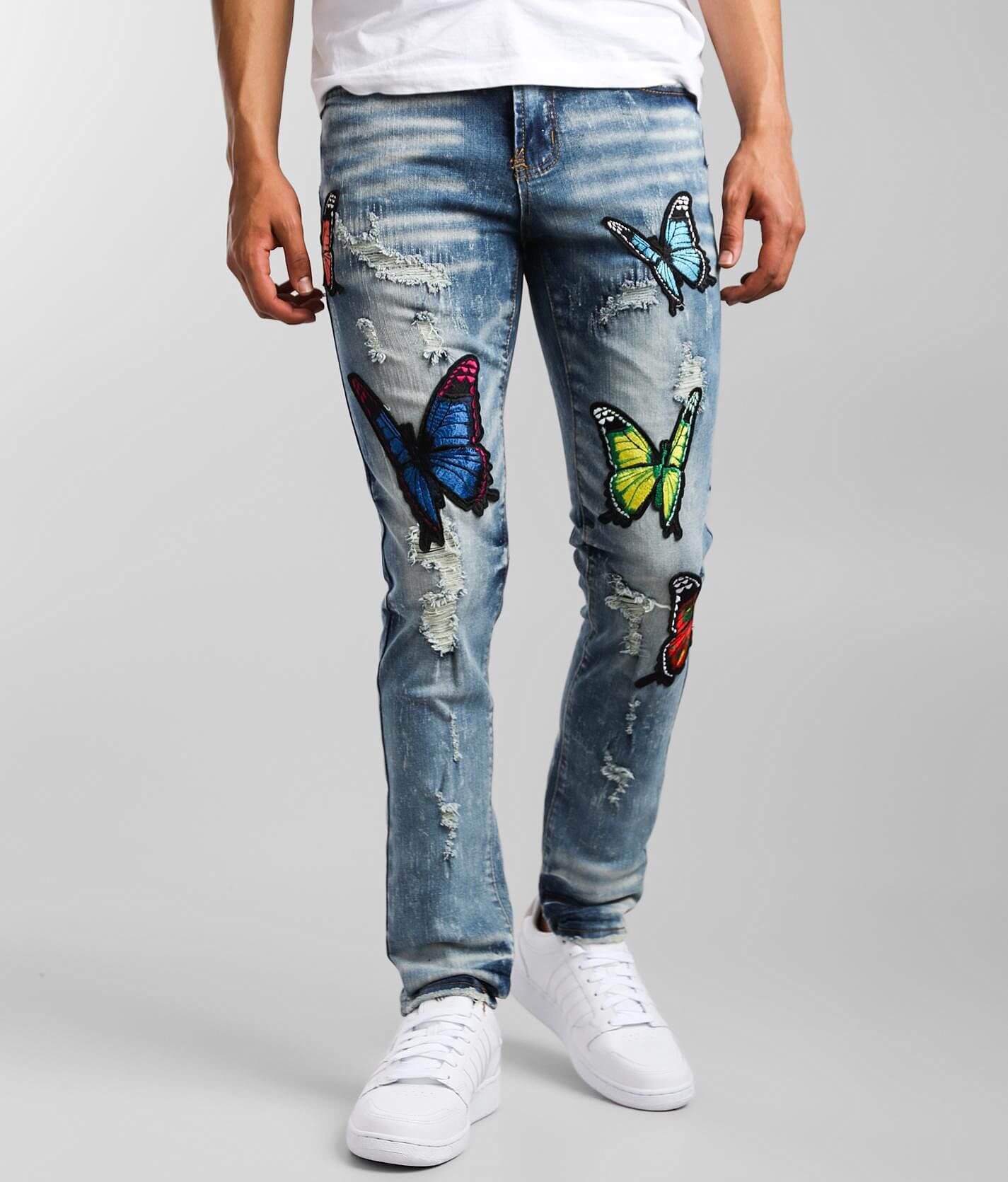 PREME Indigo Butterfly Skinny Stretch Jean - Men