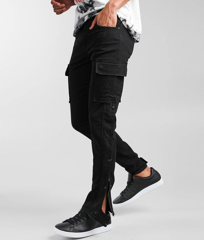 PREME Skinny Twill Cargo Stretch Pant - Men's Pants in Black