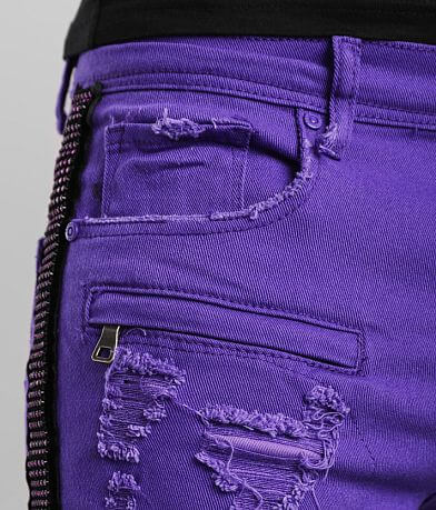 PREME Purple Rhinestone Stretch Short misc detail 1 view