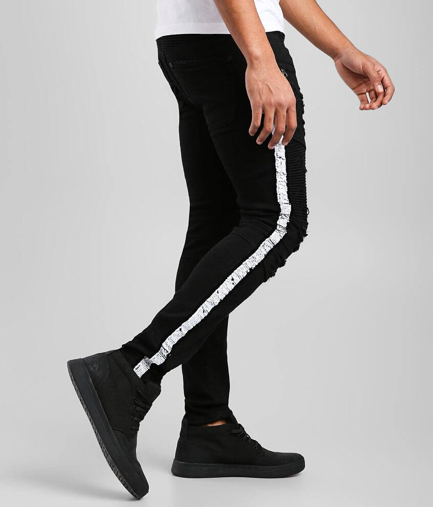 PREME Sequins Skinny Stretch Jean - Men's Jeans in Black | Buckle