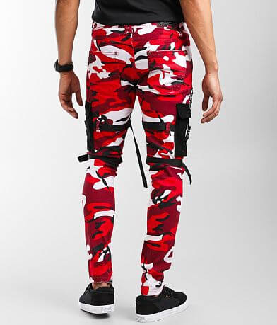 PREME Red Camo Cargo Skinny Stretch Jean BACK