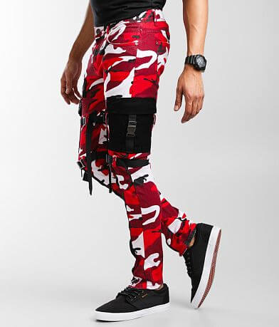 PREME Red Camo Cargo Skinny Stretch Jean FULL_RIGHT_SIDE