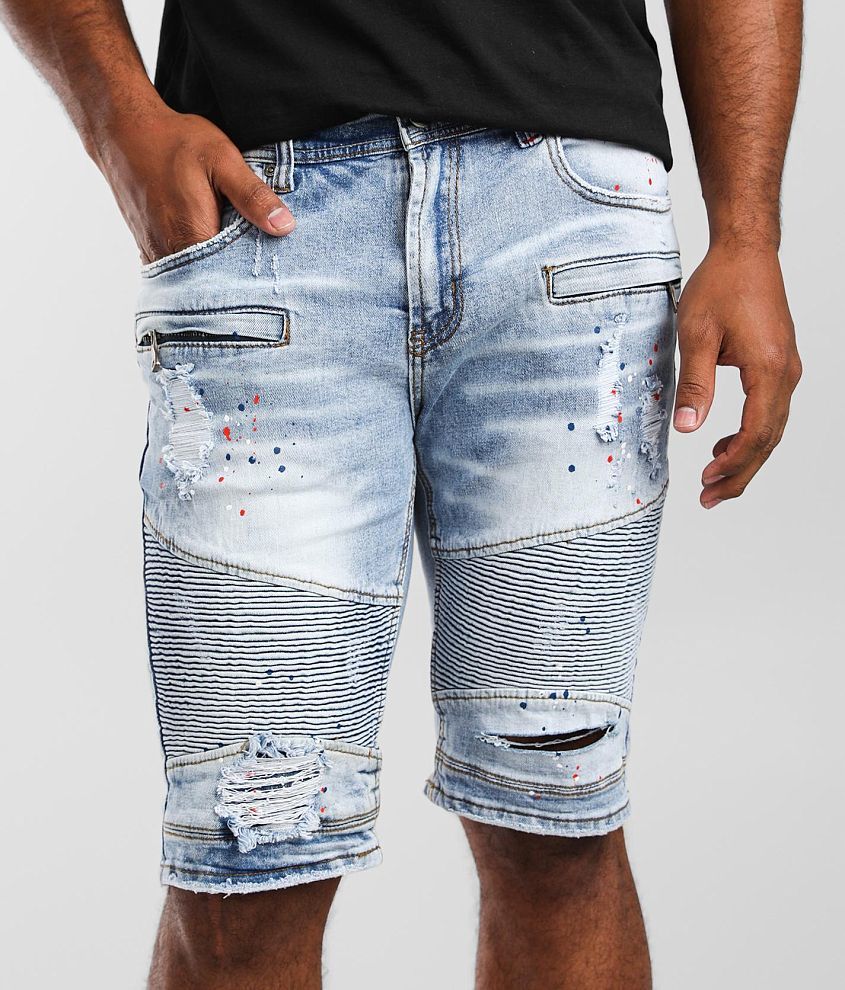 PREME Indigo Moto Stretch Short - Men's Shorts in Indigo | Buckle