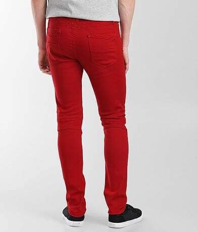 PREME Red Moto Skinny Stretch Jean BACK