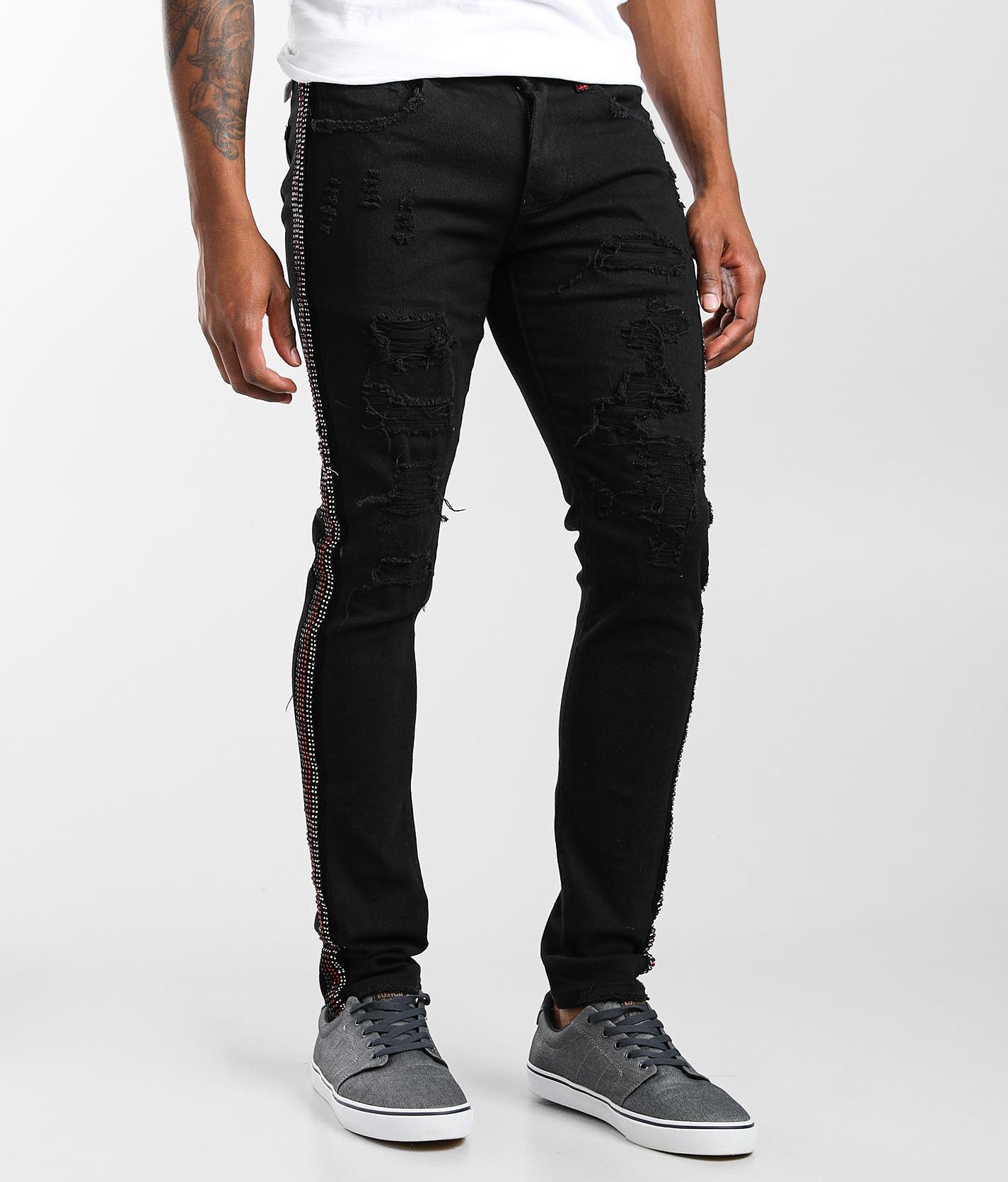 buckle black jeans for men