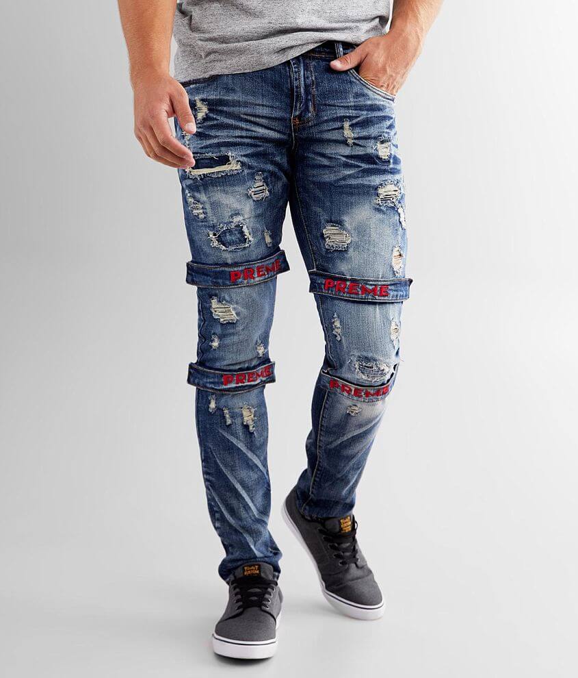 PREME Indigo Skinny Stretch Jean front view