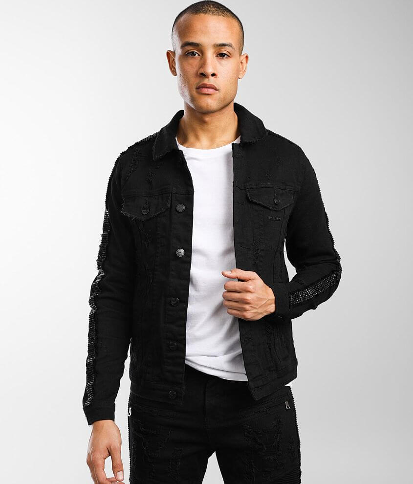 PREME Black Stretch Denim Jacket front view