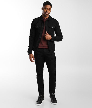 PREME Black Denim Stretch Jacket MISC_DETAIL_4