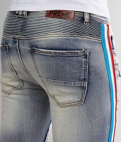 PREME Moto Side Stripe Skinny Stretch Jean BACK_POCKET