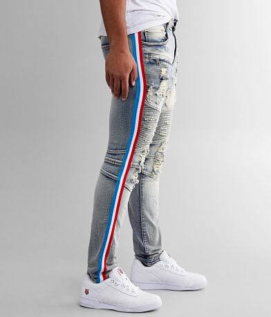 PREME Moto Side Stripe Skinny Stretch Jean FULL_RIGHT_SIDE