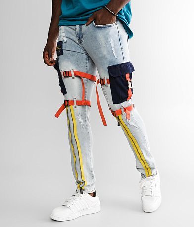 PREME Skinny Cargo Stretch Jean front view