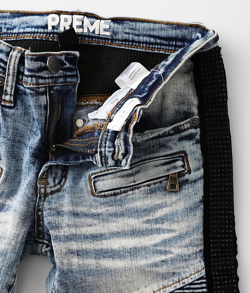 Boys - Indigo Moto Taper Stretch Jean