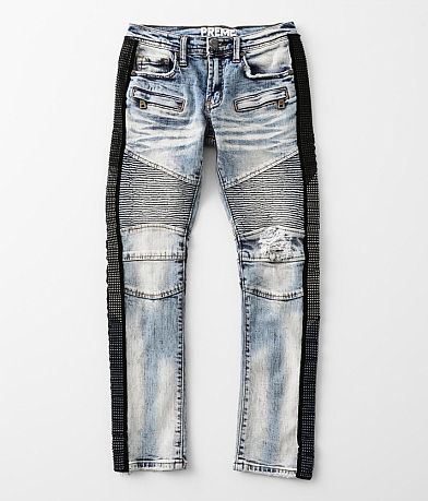 PREME Boys - Indigo Moto Taper Stretch Jean front view