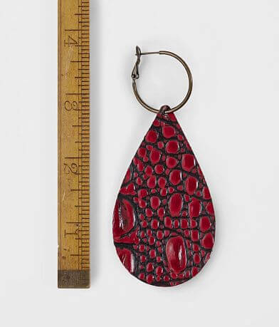 Keep It Gypsy Crocodile Print Leather Earring MISC_DETAIL_1