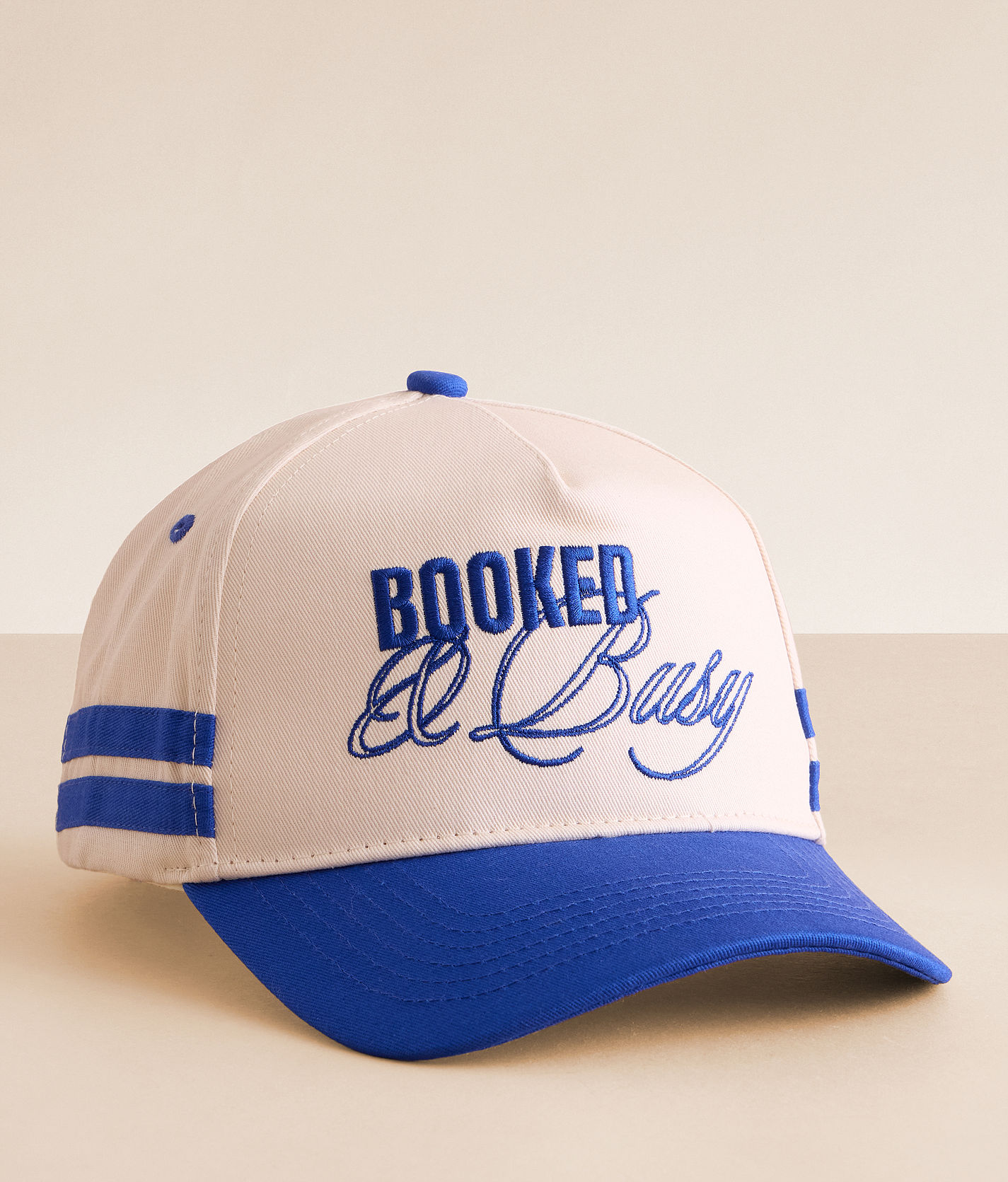 KenzKustomz Booked & Busy Baseball Hat - Women's Hats in Cream