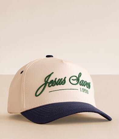 KenzKustomz Jesus Saves I Spend Baseball Hat front view