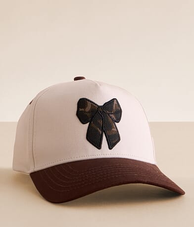 KenzKustomz Leopard Print Bow Baseball Hat front view