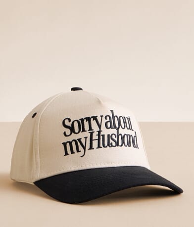 KenzKustomz Sorry About My Husband Baseball Hat front view
