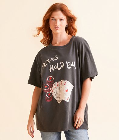 Girl Dangerous Texas Hold &apos;Em Oversized T-Shirt FULL_LEFT_SIDE