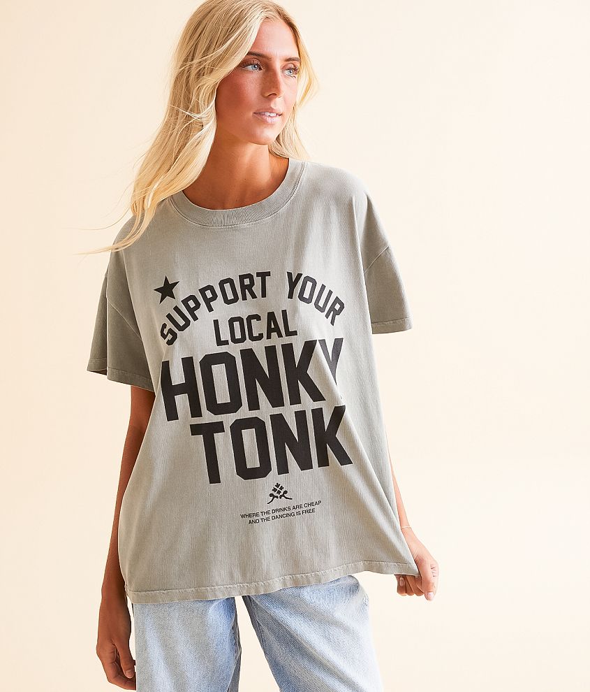 Girl Dangerous Support Your Local Honky Tonk T-Shirt front view