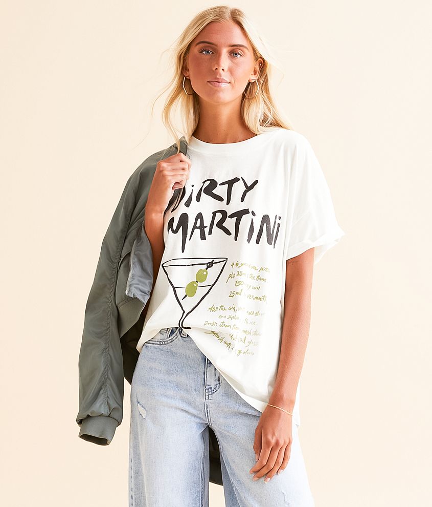 Girl Dangerous Dirty Martini Oversized T-Shirt front view