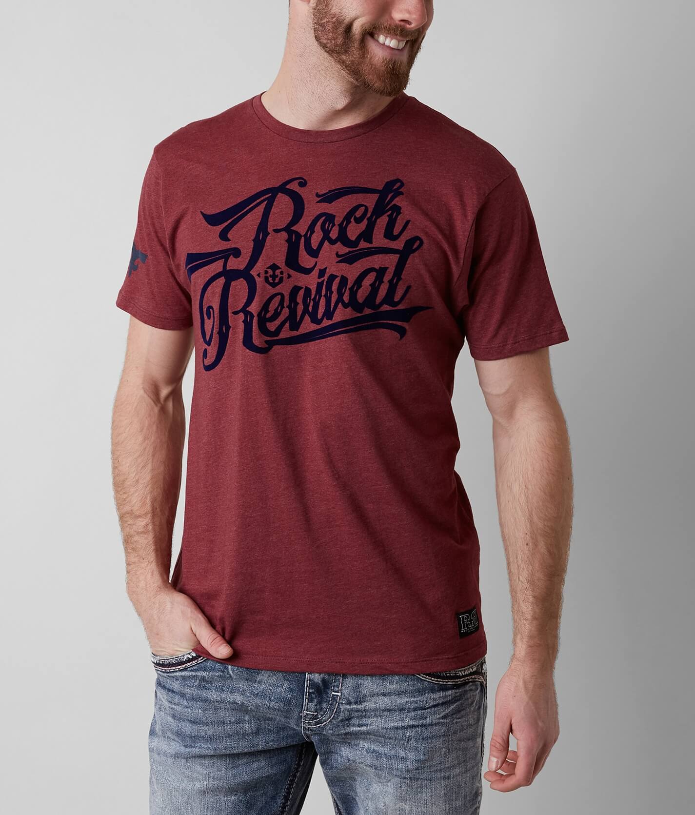 burgundy rock revival jeans