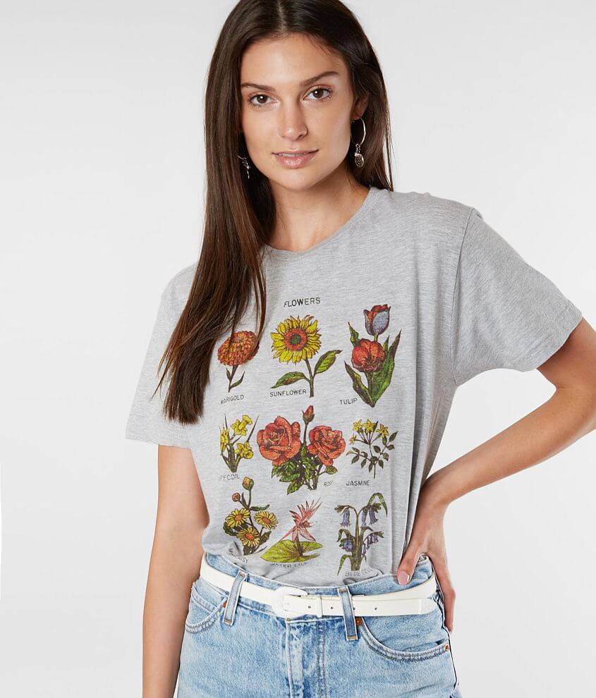 Modish Rebel Flowers T-Shirt front view