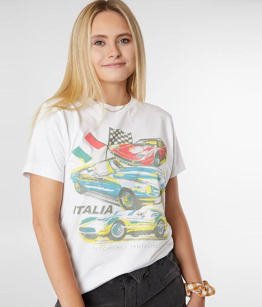 Modish Rebel Italia Automobili Fantastici T-Shirt front view