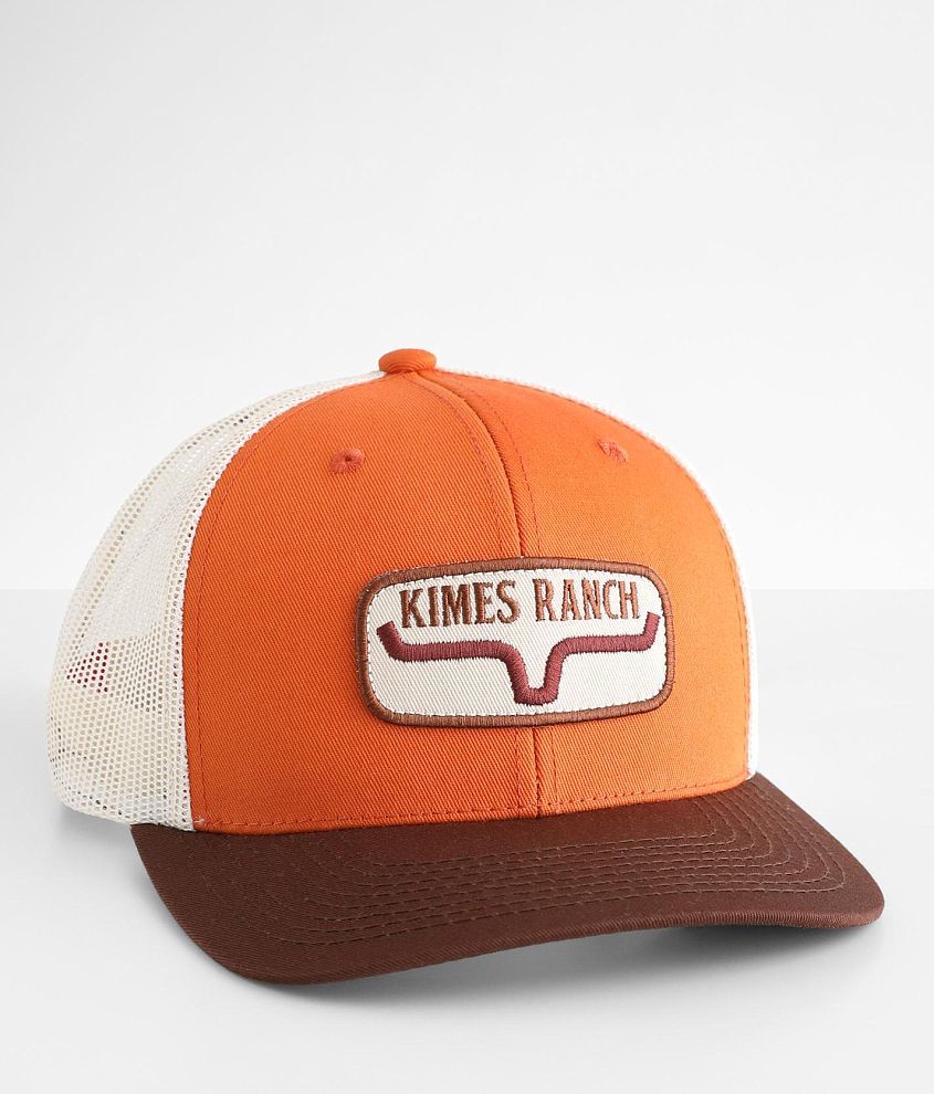 Kimes Ranch Rolling Trucker Hat front view