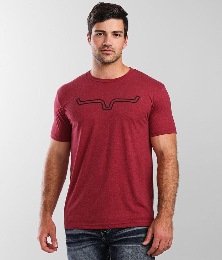 Kimes Ranch Outliner TShirt Men's TShirts in Heather Maroon Buckle