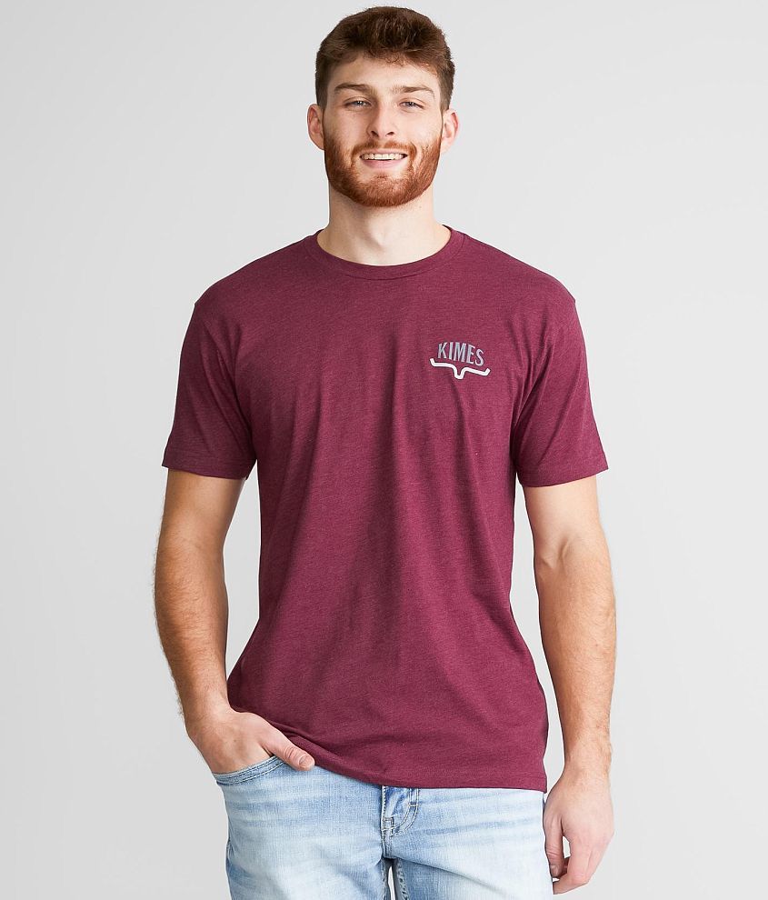 Kimes Ranch Burst T-Shirt - Men's T-Shirts in Heather Maroon | Buckle