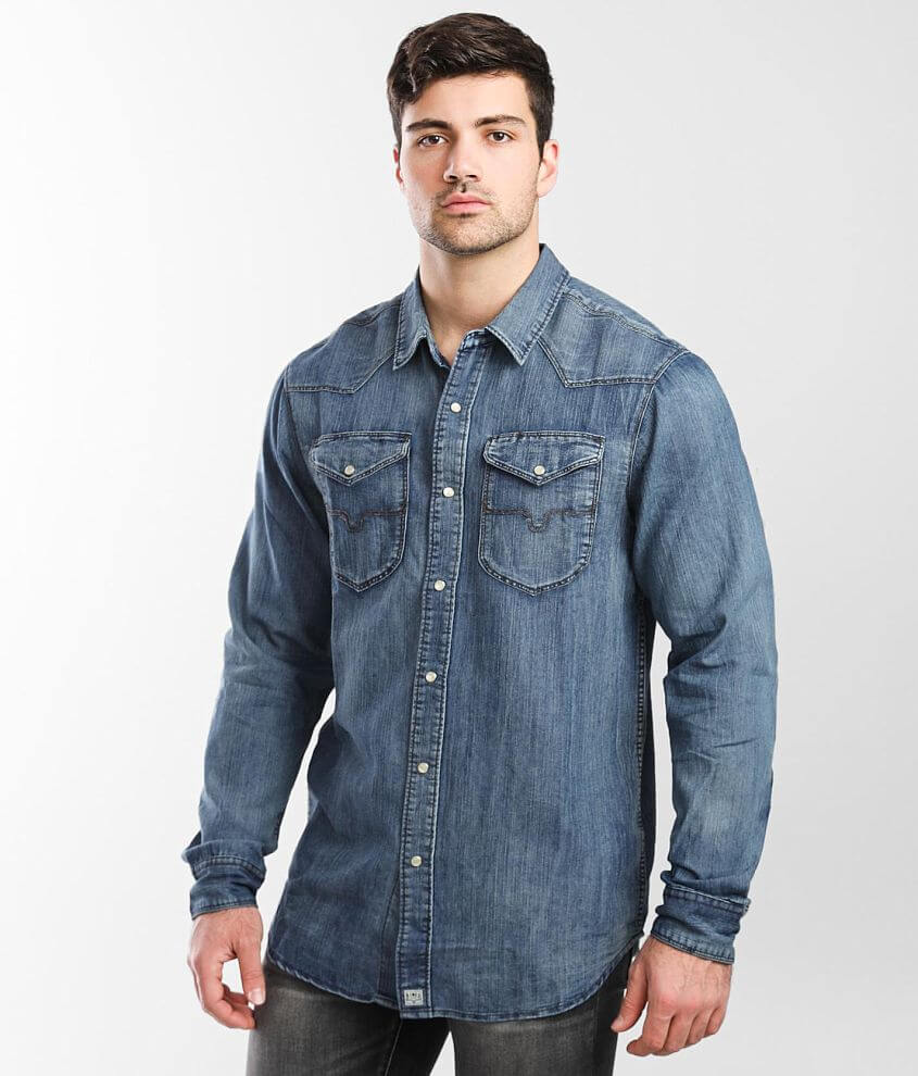 Kimes Ranch Grimes Denim Shirt - Men's Shirts in Dark Indigo | Buckle