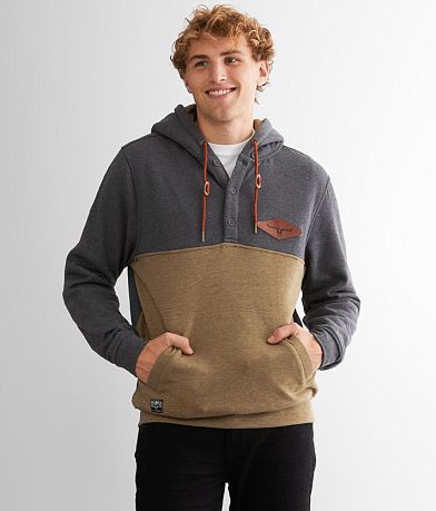 Kimes Ranch Ogden Hooded Henley Sweatshirt front view
