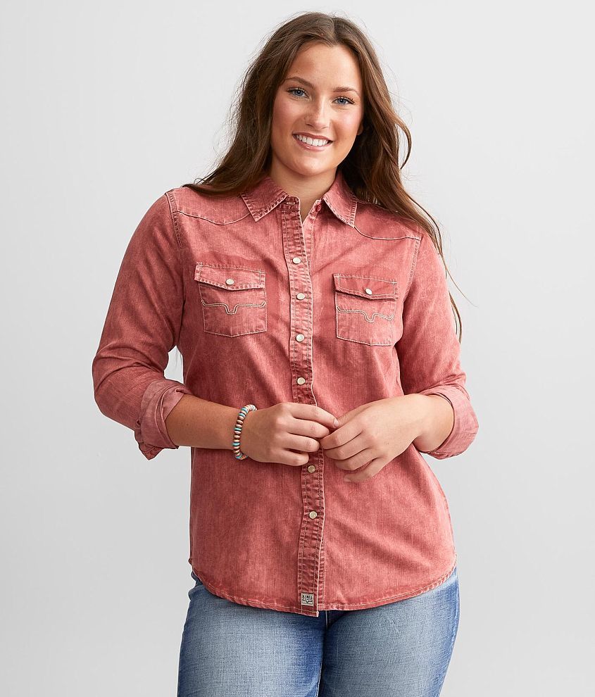 Kimes Ranch Ladies OUTLIER Shirt - Cardinal / Large