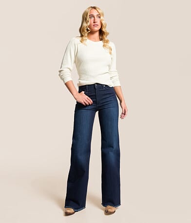 Kimes Ranch Olivia High Rise Wide Leg Stovepipe Jean front view
