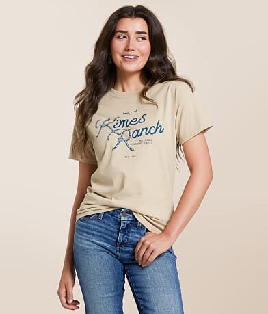 Kimes Ranch Lasso Script T-Shirt front view