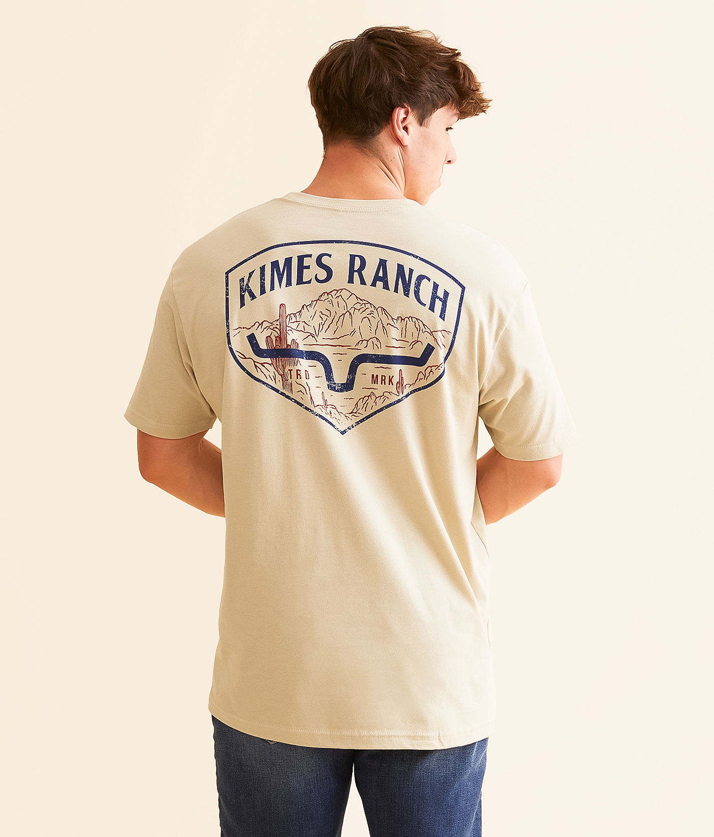 Kimes Ranch Big Country T-Shirt Men's T-Shirts in Cream Buckle