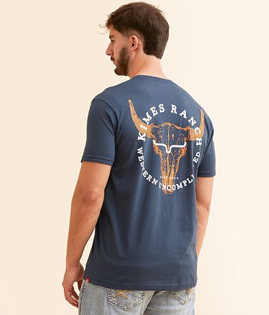 Kimes Ranch Bison Skull T-Shirt front view
