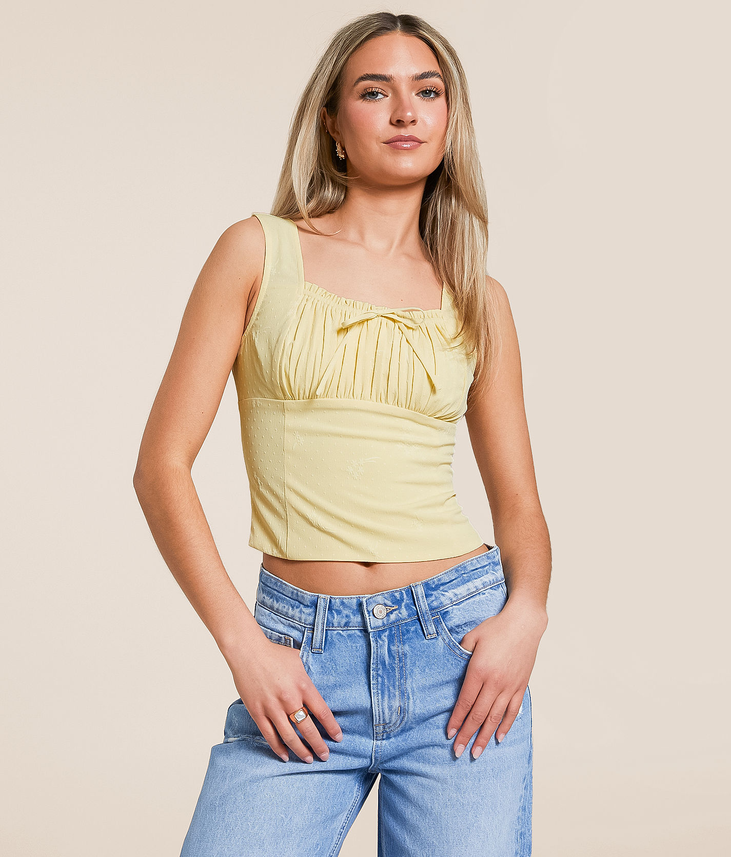 トップス BICOLOR TANK TOP UNOF Leo Floral Mesh Tank Top | GUESS Factory
