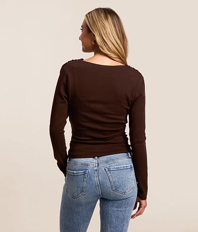 Ruched Wrap Top thumbnail 2