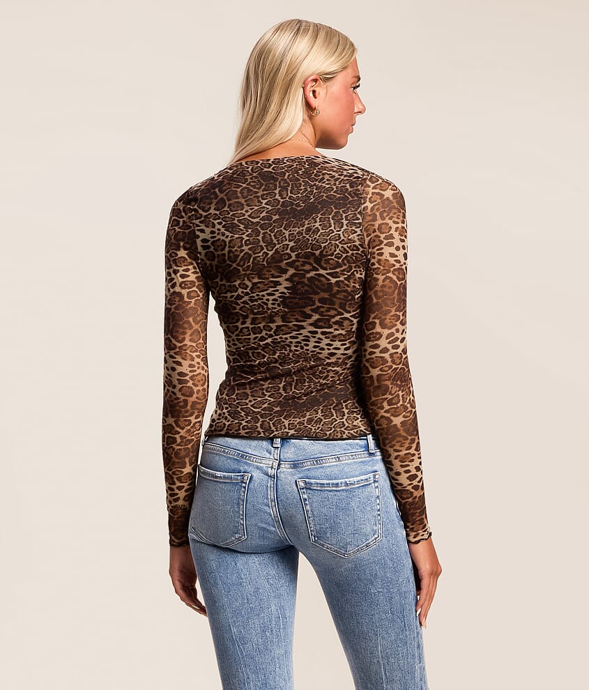 Rhinestone Cheetah Top