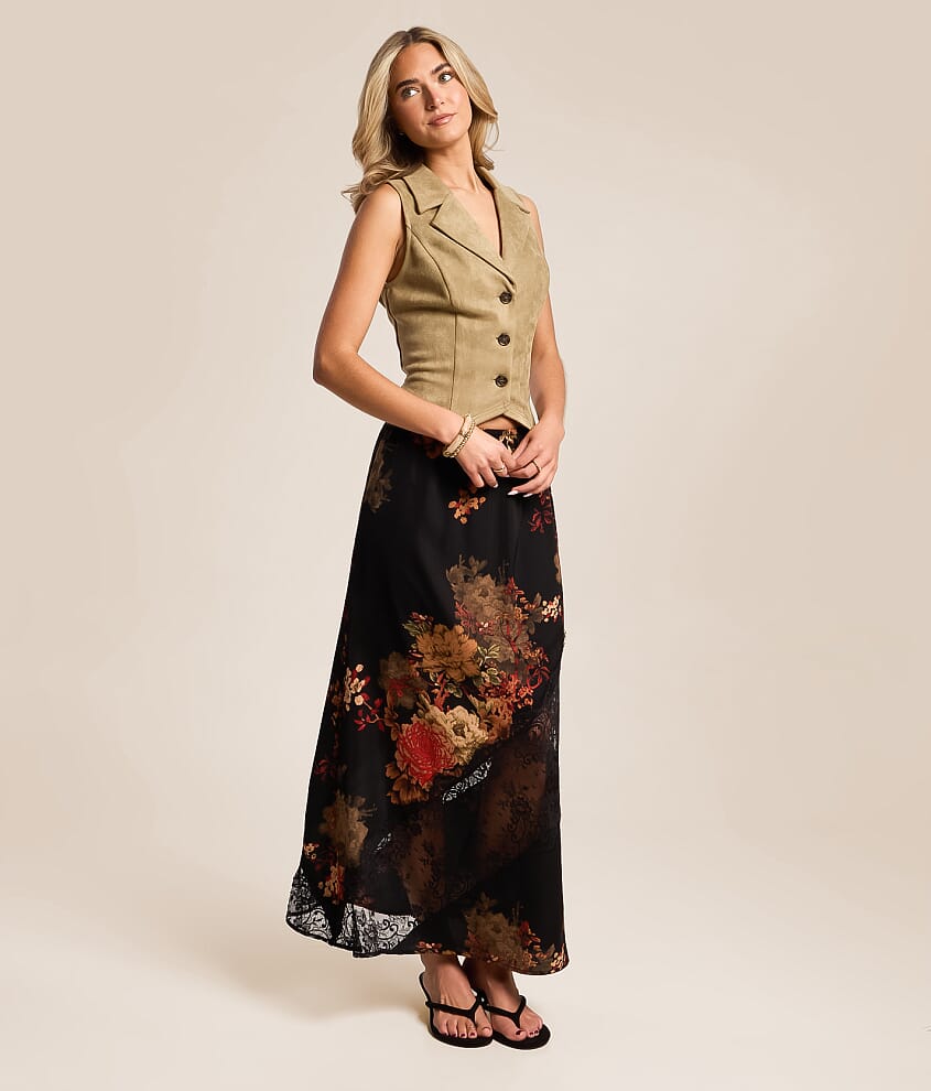 Floral Lace Maxi Skirt