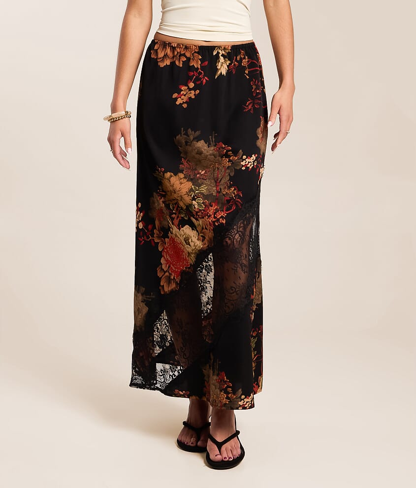 Floral Lace Maxi Skirt