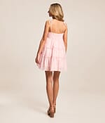 lush chiffon dress Lush Garden Floral Chiffon Open-Back Maxi Dress Off White & Pink / S