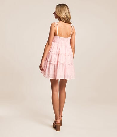 Eyelash Floral Chiffon Dress thumbnail 2