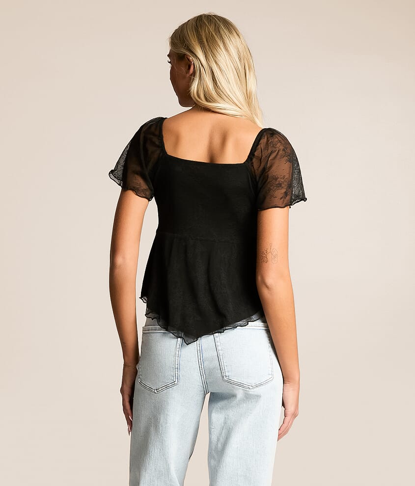Floral Lace Hanky Top