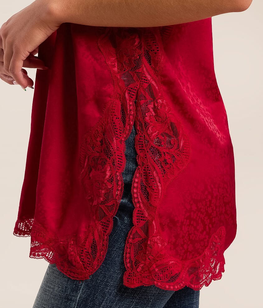Satin Lace Tank Top - thumbnail 5
