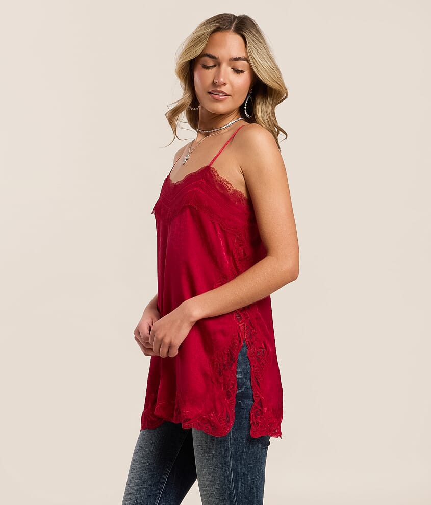Satin Lace Tank Top - thumbnail 2