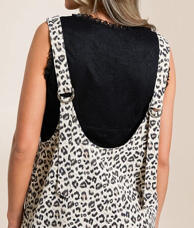 Willow &amp; Root Leopard Print Overall Short misc detail 1 view