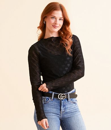 Willow & Root Bow Mesh Top front view